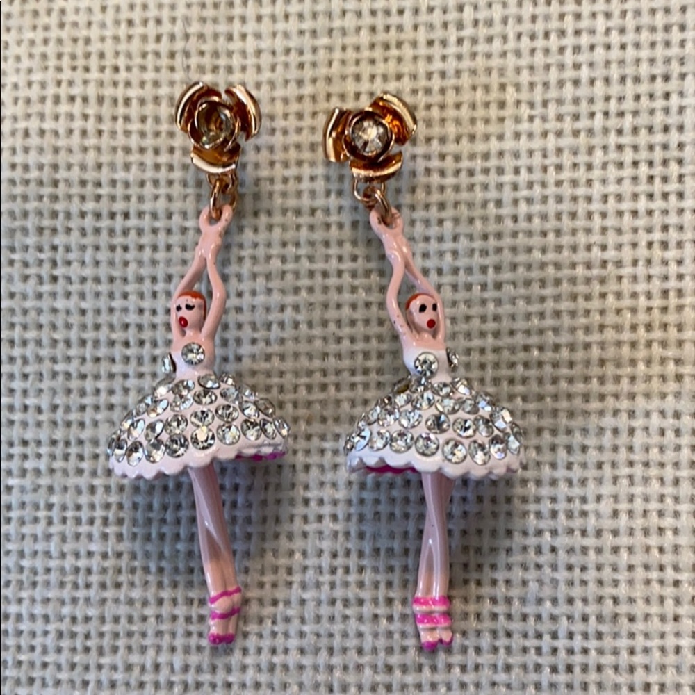 Betsey Johnson ballerina stud earrings
